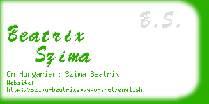 beatrix szima business card